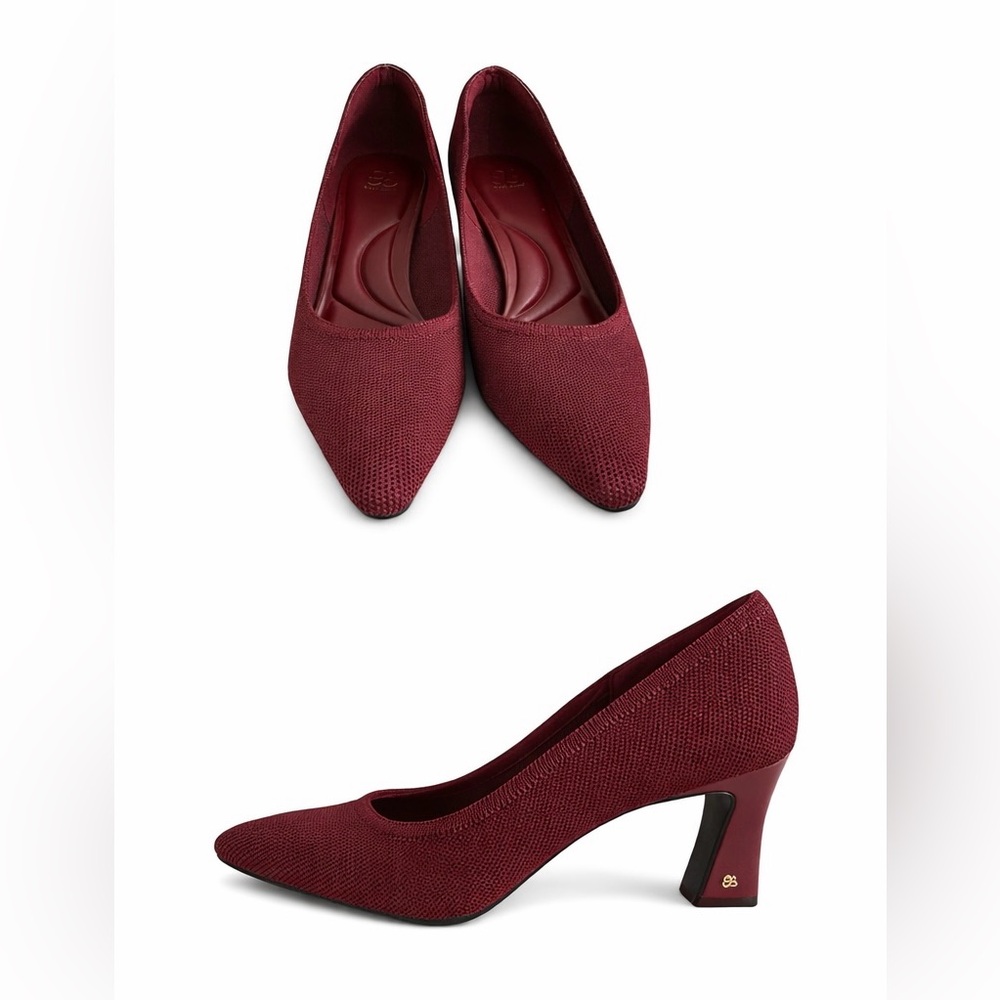 NWT Burgundy SerenTouch Pointed Toe Heeled Pump - Picture 4 of 10